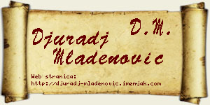 Đurađ Mladenović vizit kartica